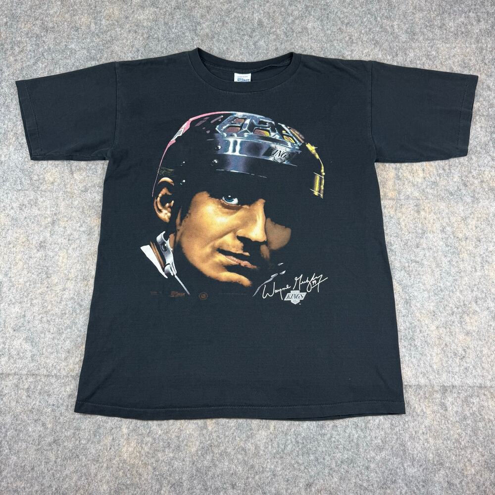 Vintage Salem Sportswear Wayne Gretzky 1991 Big Face T-Shirt